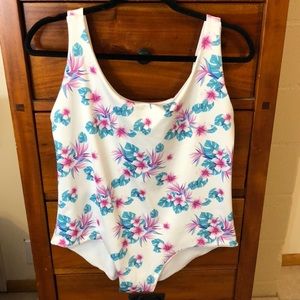 Plus size floral swimsuit